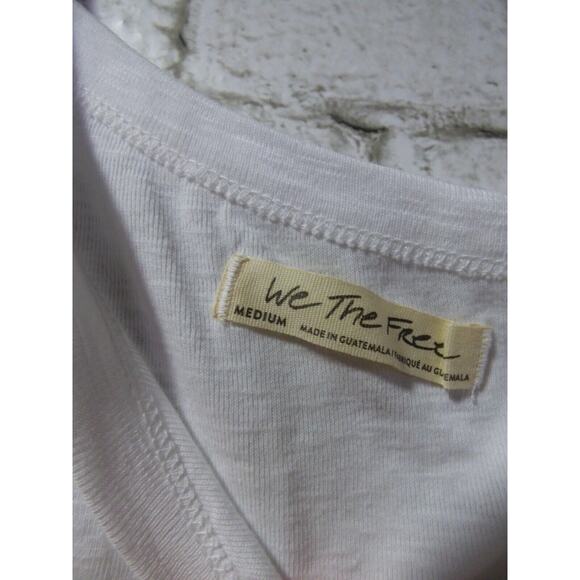 $38 We the Free People White One Way Or Another One Shoulder Tank Top M NEW - Picture 7 of 8
